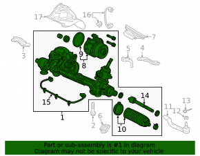 Рейка рулевая Honda Civic X FC 17-20 1.5T SI электро