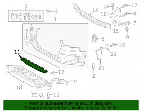 Нижняя решетка переднего бампера Audi A4 B9 17-19