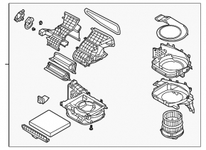 Печка в сборе Hyundai Santa FE 21-23 MANUAL