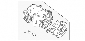 Компрессор кондиционера Ford Focus mk3 11-14 2.0 дорест тип 1
