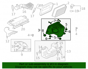 Нижняя крышка корпуса воздушного фильтра Mitsubishi Galant 04-12