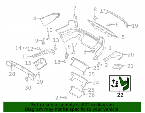 Брызговики задние комплект 2шт Land Rover Range Rover Sport 13-22
