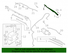 Поводок дворника правый Mazda6 03-08
