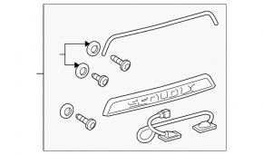 Молдинг двери багажника Toyota Sequoia 08-10