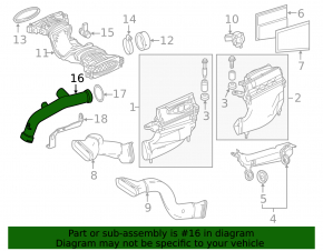 Патрубок інтеркулера Mercedes W166 ML 12-16 3.0d