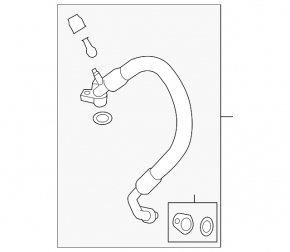 Трубка кондиционера компрессор-печка первая Ford Fusion mk5 13-20 hybrid, plug-in, тип 2