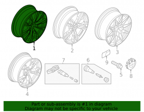 Диск колесный R21x8,5J BMW X3 G01 22-24 726 стиль