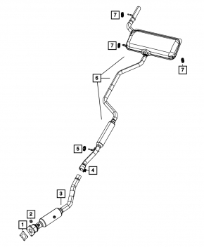 Выпускная трасса Chrysler 200 4d 11-14 2.4 4-speed, без pzev