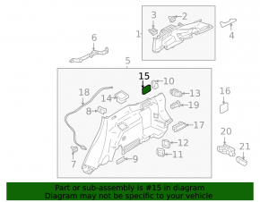 Заглушка обшивки арки правая Mitsubishi Outlander 22-26 черная