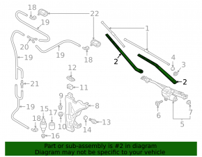 Поводок дворника левый Audi A4 B9 17-25