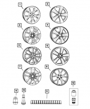 Комплект дисков R18 4шт Jeep Grand Cherokee WK2 11-16