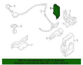 Telematics Control Module с ключем Nissan Leaf 13-15 с блоком ECU
