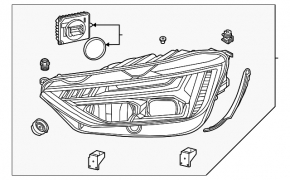 Фара передняя левая в сборе Audi Q5 80A 21-24 LED