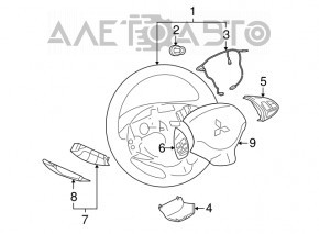 Кнопки управления на руле правые Mitsubishi Outlander Sport ASX 10-13