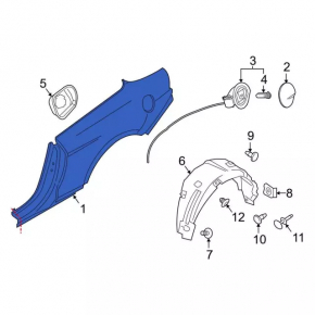Четверть крыло задняя левая Ford Mustang mk6 15-23 кабрио