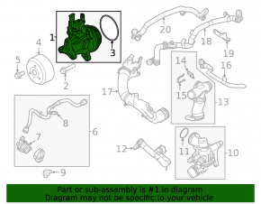 Водяная помпа Land Rover Range Rover 22-26 3.0, 4.4