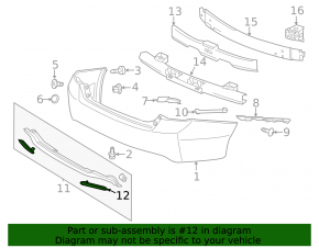 Катафот отражатель заднего бампера правый Honda Accord 13-15