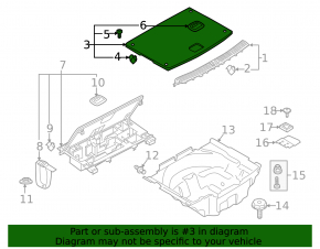 Пол багажника Audi A5 F5 19-25 5D черный