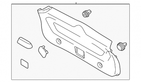 Обшивка дверей багажника нижня Subaru Forester 25-26 чорна