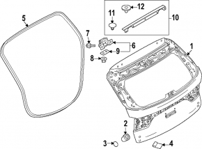 Двері багажника голі Mazda CX-90 24-26