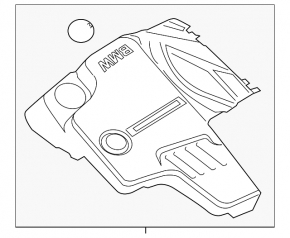 Накладка двигателя BMW X3 F25 11-13 2.0T с ресивером