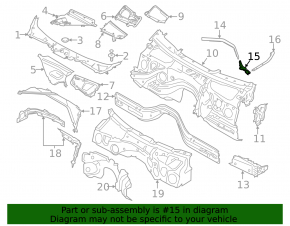 Уплотнитель капота правый BMW 3 F30 12-18
