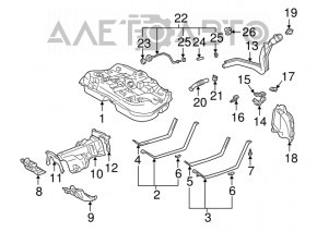 Подкрылок задний левый Lexus RX300 RX330 RX350 RX400h 04-09 нет фрагмента