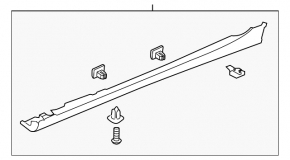 Порог левый Hyundai Sonata 11-13
