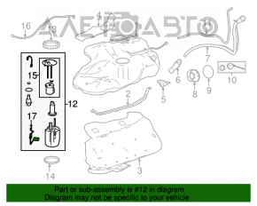 Топливный насос бензонасос Toyota Highlander 14-16 3.5