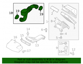 Воздуховод на коллектор Hyundai Santa FE Sport 17-18 2.4