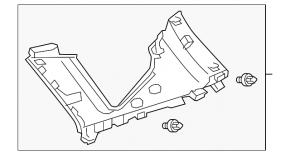 Накладка задней стойки левая Toyota Prius V 12-17 серая