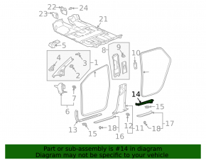 Накладка порога с подсветкой задняя левая Lexus RX300 RX330 RX350 RX400h 04-08 черная