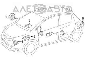 Датчик подушки безопасности задний левый Toyota Camry v55 15-17 usa