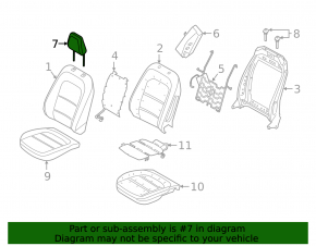 Подголовник передний левый Ford Escape MK4 20-22 кожа черная