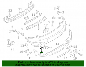 Крепление парктроника заднего бампера Mini Cooper Countryman R60 11-16