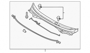 Решетка дворников пластик Hyundai Sonata 15-19