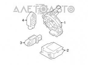 Модуль srs airbag компьютер подушек безопасности Kia Forte 4d 14-16 дорест
