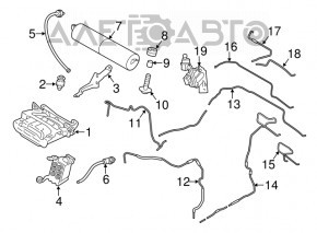 Датчик наклона кузова передний правый Porsche Panamera 10-16 с тяжкой