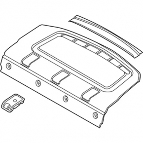 Полка задняя Ford Focus mk3 11-18 4d сер