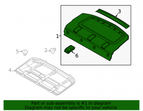 Полка задняя Ford Focus mk3 11-18 4d сер