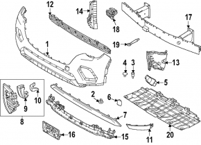 Кріплення переднього бампера праве Mazda CX-90 24-26