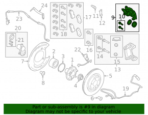 Суппорт задний левый Land Rover Range Rover 13-21