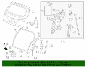 Кнопка открытия двери багажника Acura MDX 07-13