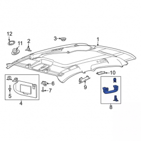 Ручка потолка задняя правая Ford Mustang Mach-E 21-26 черная