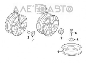 Диск колесный R18 x 7.5J ET45 Honda CRV 20-22 Enkei легкая бордюрка