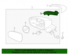 Поворотник зеркала левый Ford Fusion mk5 13-20