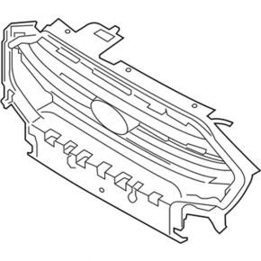 Решетка радиатора grill Ford Ecosport 18-22 в сборе с эмблемой, хром
