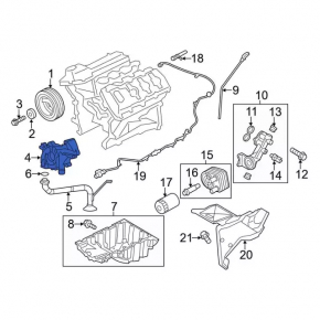 Масляный насос ДВС Ford Explorer 16-19 3.5 T35PDED