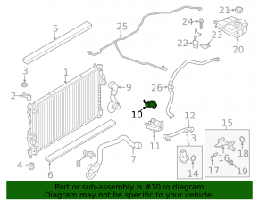 Клапан системи охолодження Ford Fiesta 14-19 1.6т