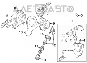Замок зажигания с ключом Mazda3 03-09